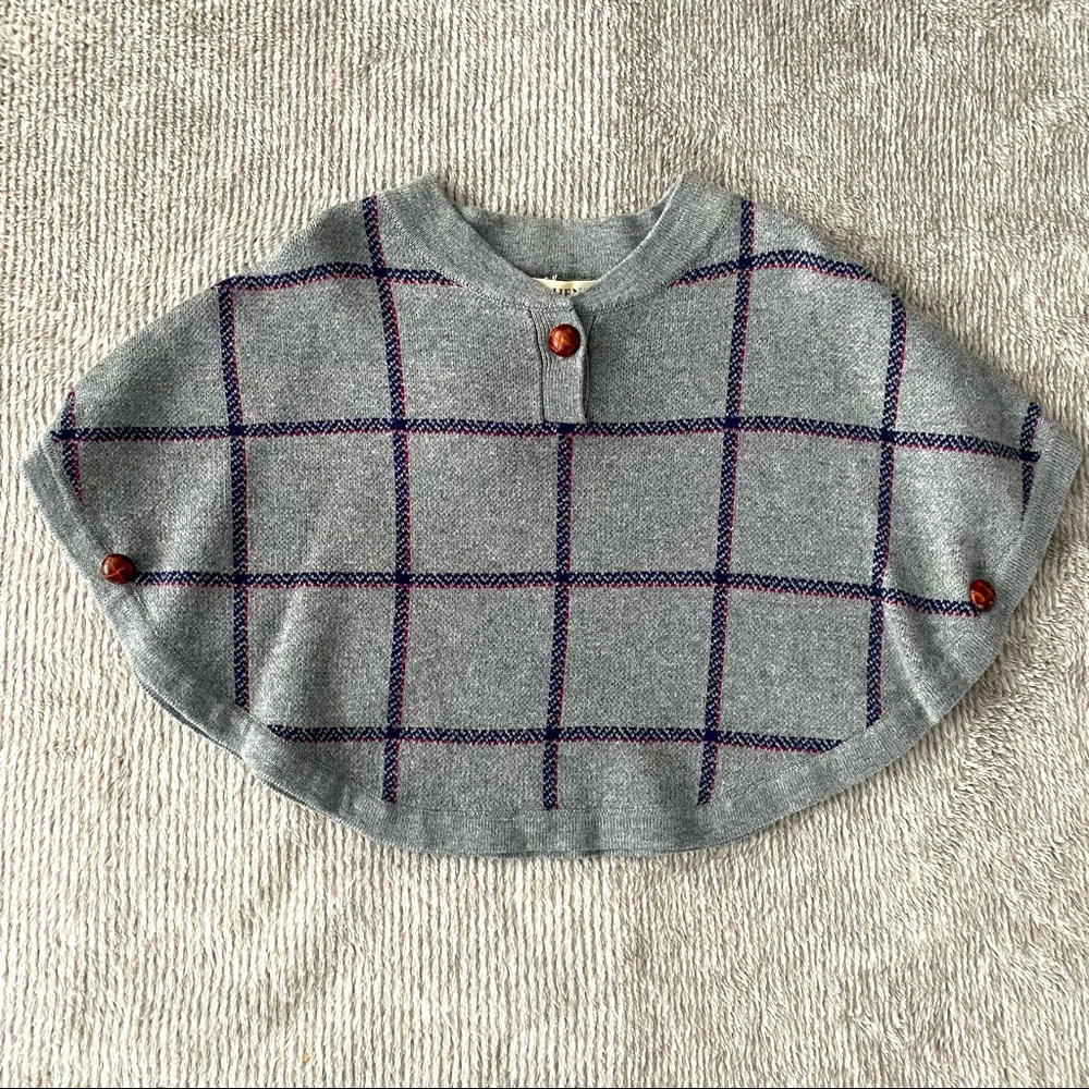 100% cotton poncho sweater